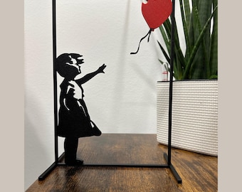 Balloon Girl como estatua o mural: una obra de arte magistral para su estante, escritorio o incluso pared. Inspirado en el arte callejero