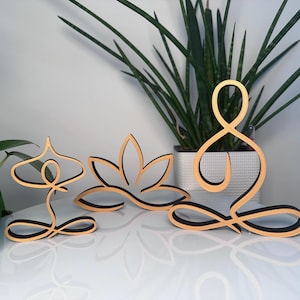Lijnkunst van een Boeddhabeeld – duurzame decoratie voor meditatie en thuis. Handbeschilderd en 3D-geprint in organisch plastic. afbeelding 7