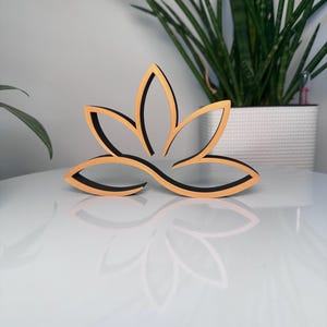 Lotusblume Line Art – Lotus Flower als Elegante Dekoration für Meditation & Zuhause in versch. Farben erhältlich aus BIO Kunststoff