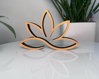 Lotusbloem Lijnkunst – Lotusbloem als elegante decoratie voor meditatie en thuis in verschillende kleuren verkrijgbaar bij BIO plastic