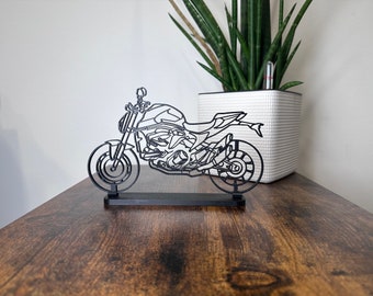 Silhouette de monstre personnalisable, cadeau motard idéal. Silhouette de moto imprimée en 3D à partir de plastique BIO