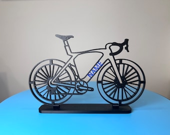 Personalized road bike silhouette - The ideal gift for road bike enthusiasts 3D printed in BIO plastic