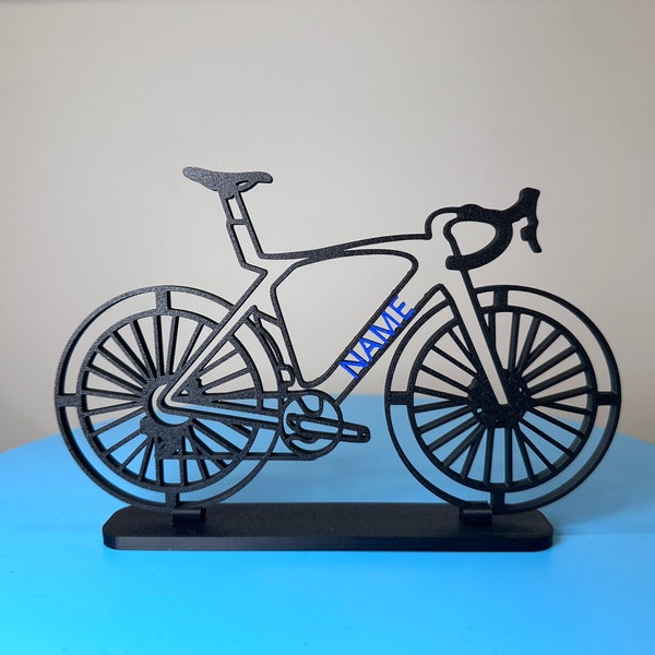 Personalisierte Rennrad Silhouette - Das ideale Geschenk für Rennrad-Enthusiasten in 3D gedruckt in BIO Kunststoff