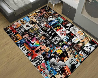 Heavy Metal Rug, Rock Rug, Music Rug, Metal Rug, Gothic Rug, Popular Rug, Music Decor, Music Room Rug, Custom Rug, Unique Rug, Area Rug,