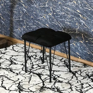 Bench, Piano Bench, Oriental Rug Upholstered Stool, Special Patterned Bench, Home Decoration,