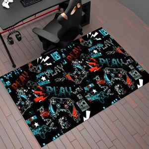Game Console Rug,Gamer Rug,Gaming Rug,Game Rug,Colorful Rug,Play Room Rug,Game Decor,Custom Rug,Awesome Rug,E-Sport Rug,Area Rug,Gaming Gift