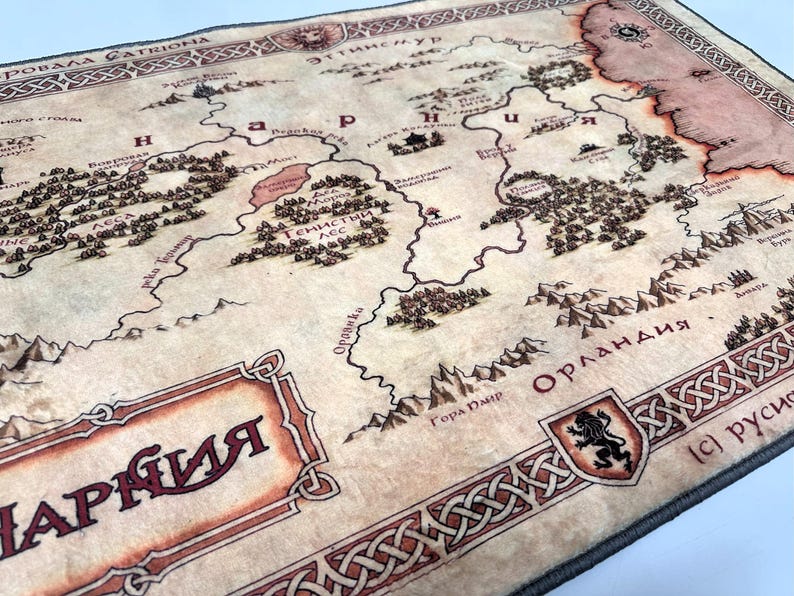 The Chronicles of Narnia, Narnia Map Rug, Fantastic Rug, Map Rug, Narnia Carpet, Movie Rug, Popular Rug, Movie Decor, Area Rugs, Custom Rug image 3