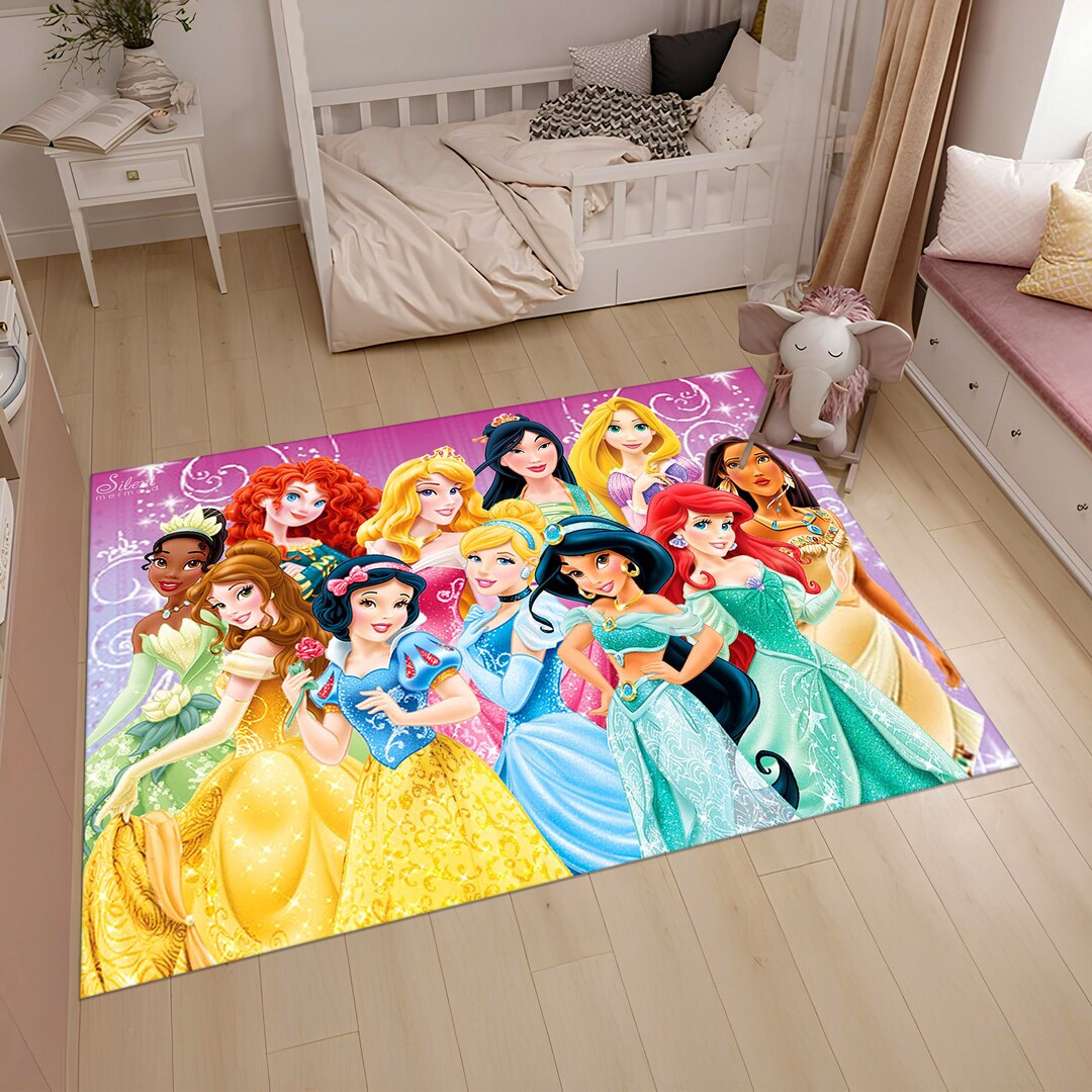 Princcess Rug Princess Rug,cute Rug,colorful Rug,kids Rug,custom Rug,personalized Rug ...