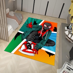 Spiderman Rug,Super Hero Rug,Fantastic Rug,Shoes Rug,Area Rug,Kids Rug,Colorful Rug,Cool Rugs,Marvel Rug,Gift for Her ,Movie Rug,Movie Decor