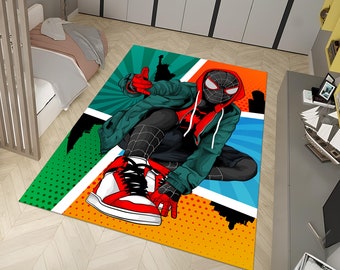 Tapis Spiderman,Tapis super héros,Tapis fantastique,Tapis chaussures,Tapis décoratif,Tapis enfant,Tapis coloré,Tapis cool,Tapis Marvel,Cadeau pour elle,Tapis de film,Décoration de film