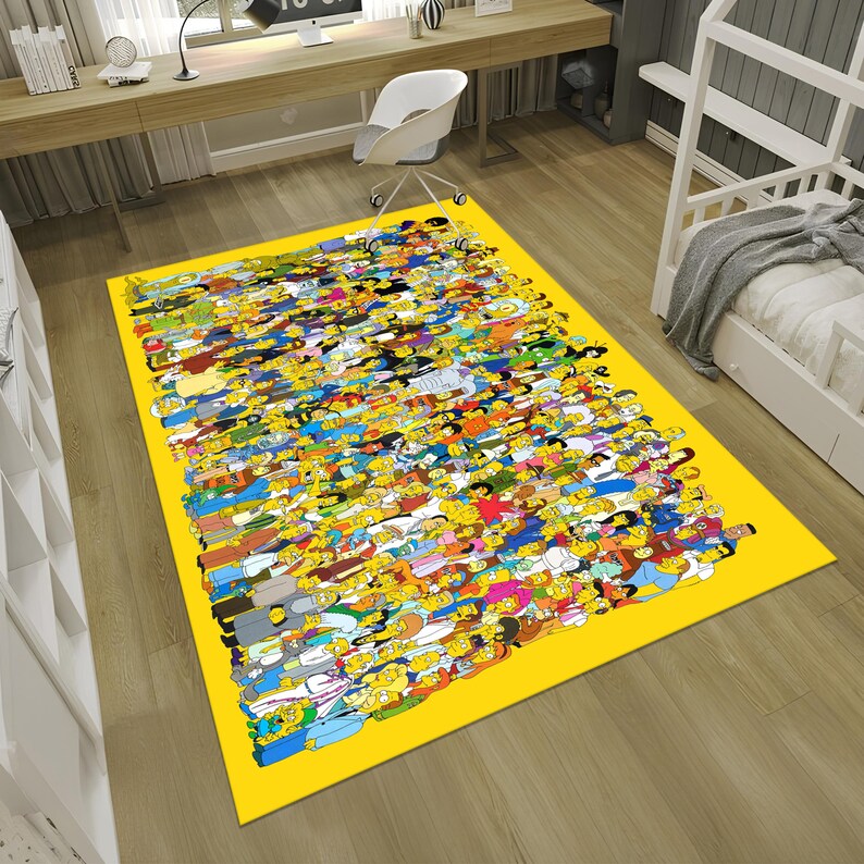 Simpsons Characters Rug,simpsons Rug,colorful Rug,unique Rug,fantastic ...