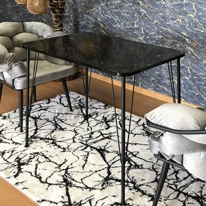 Marble Patterned, Wooden Oval Coffee Table Side Table, Rustic Mid Century Center Table, Vintage Style Side Table, Handmade Furniture, Wooden