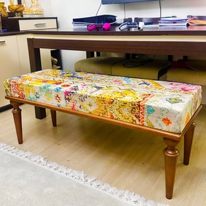 Handmade Furniture, Upholstered Bench, Coffee Table Bench, Mid Table, Piano Bench, Vanity Bench, Kitchen Chair, Entryway Bench, Ottoman,