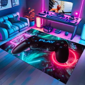Game Console Rug,Gamer Rug,Gaming Rug,Game Rug,Colorful Rug,Play Room Rug,Game Decor,Custom Rug,Awesome Rug,E-Sport Rug,Area Rug,Gaming Gift