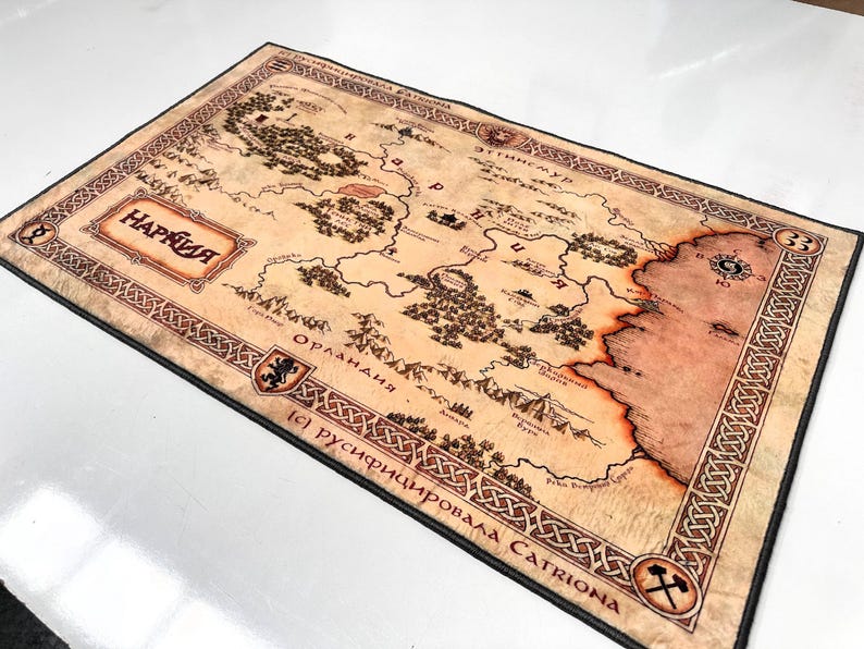 The Chronicles of Narnia, Narnia Map Rug, Fantastic Rug, Map Rug, Narnia Carpet, Movie Rug, Popular Rug, Movie Decor, Area Rugs, Custom Rug image 5
