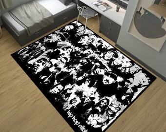 Hiphop Rug,Legends Rug,Rappers Rug,Music Rug,Music Decor,Music Room Rug,Rap Stars Collage Rug,Awesome Rug,Unique Rug,Area Rug,Gifts for Him
