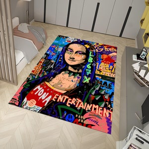 Alfombra Pop Art, Alfombra Graffiti, Alfombra Arte Colorida, Alfombra Mujer, Alfombra Única, Alfombra Genial, Alfombra Moderna, Alfombra Personalizada, Alfombra De Área, Alfombras Para Sala De Estar, Regalos Para Ella