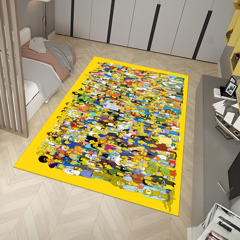 Simpsons Characters Rug,simpsons Rug,colorful Rug,unique Rug,fantastic ...