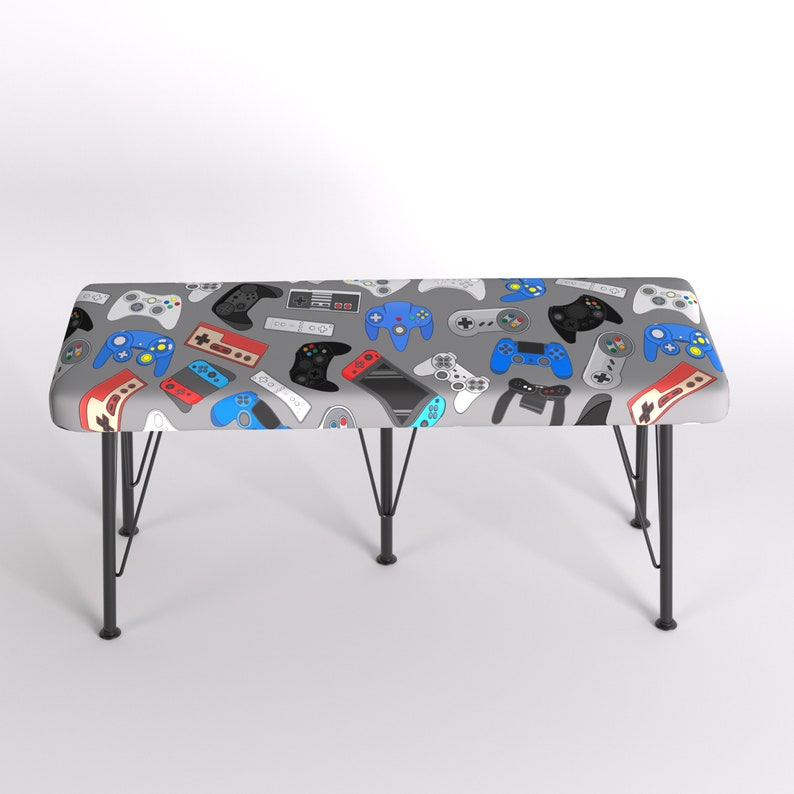 Gamer Bench, Game Room Bench, Gaming Bench, Play Room Rug, Game Room