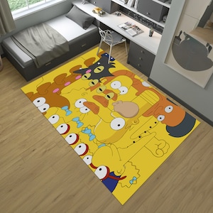 The Simpsons,Simpsons Rug,Funny Rug,Colorful Rug,Unique Rug Rug,Fantastic Rug,Legend Rug,Anime Decor,Custom Rug,Anime Rug,Area Rug,Gifts
