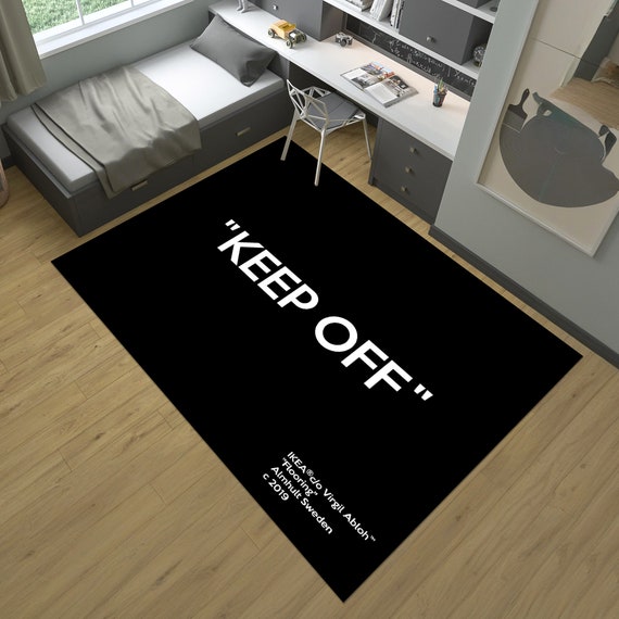 Keep Off,Keep Off Rug,Black Rug,Popular Rug,Unique Rug,Modern Rug,Home Decor,Area Rug,Aesthetic Rug,Rugs for Living Room,Housewarming Gift