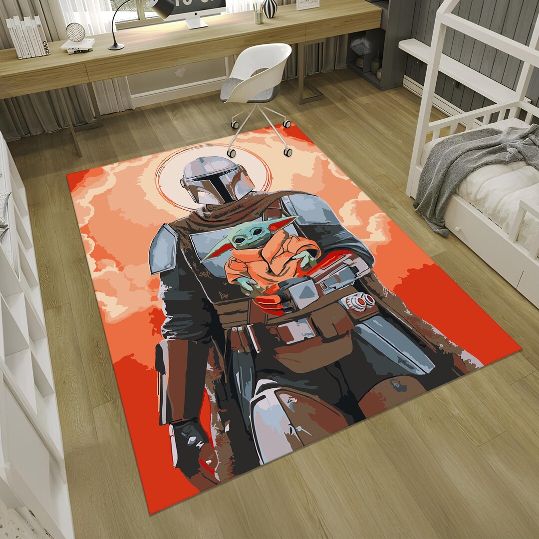 Yoda Rug Star Wars Rug,mandalorian Rug,baby Yoda Rug,fantastic Rug,movie Rug ...