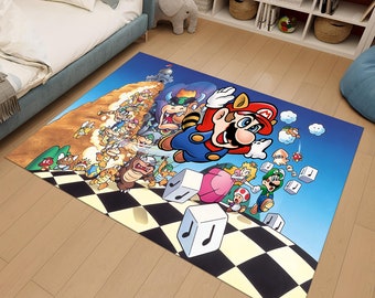 Children's Room Rug,Retro Game Rug,Video Game Rug,Cute Rug,Colorful Rug,Personalized Rug,Nursery Rug,Area Rugs,Nursery Decor,Gift for Kids