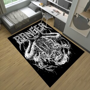 Devil Rug,Satanic Rug,Demon Rug,Gothic Rug,Horror Art Rug,Horror Decor,Fear Rug,Unique Rug,Area Rug,Custom Rug,Boys Room Rug,Gift for Her