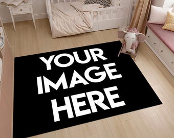 Custom Photo Rug | Personalized Image Carpet | Your Design Area Mat | Home Decor
