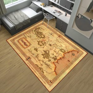 Les chroniques de Narnia, tapis carte Narnia, tapis fantastique, tapis carte, tapis Narnia, tapis de cinéma, tapis populaire, décoration de film, carpettes, tapis personnalisé