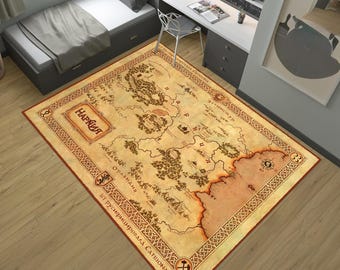 The Chronicles of Narnia, Narnia Map Rug, Fantastic Rug, Map Rug, Narnia Carpet, Movie Rug, Popular Rug, Movie Decor, Area Rugs, Custom Rug