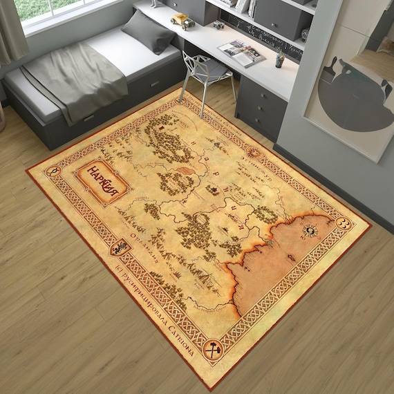 The Chronicles of Narnia, Narnia Map Rug, Fantastic Rug, Map Rug, Narnia Carpet, Movie Rug, Popular Rug, Movie Decor, Area Rugs, Custom Rug