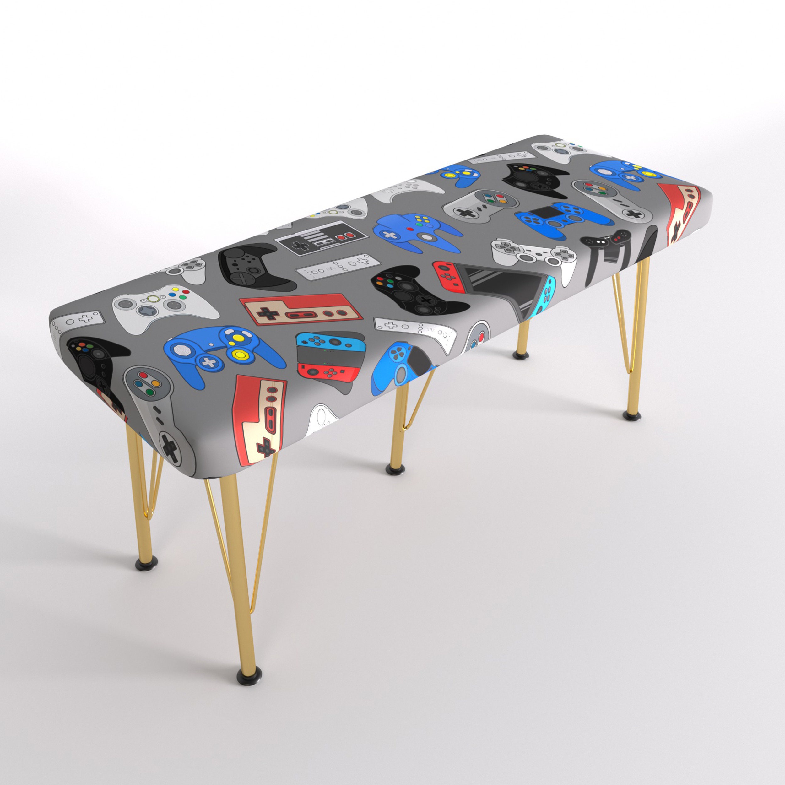 Gamer Bench, Game Room Bench, Gaming Bench, Play Room Rug, Game Room