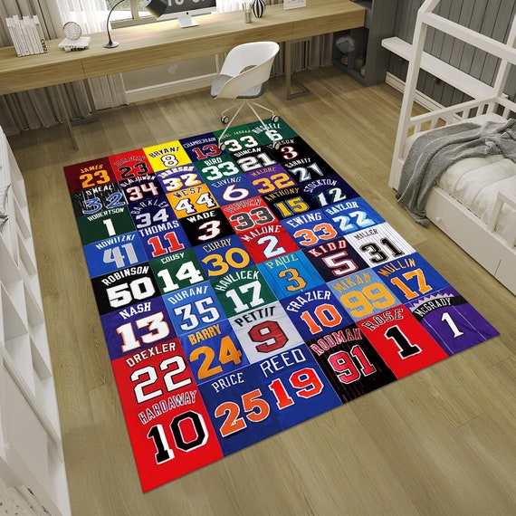 Nba Players Rug,Basketball Rug,Sport Rug,Colorful Rug,Cool Rugs,Custom Rug,Hypebeast Rug,Area Rugs,Personalized Rug,Unique Rug,Gift for her