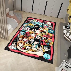 Cartoon Anime Rug,Video Game Rug,Super Heros Rug,Colorful Rug,Cool Rug,Anime Rug,Anime Decor,Nursery Rug,Custom Rug,Area Rug,Gift for Her