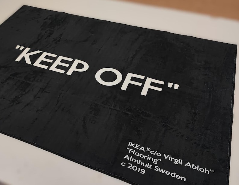 Keep Off,Keep Off Rug,Black Rug,Popular Rug,Unique Rug,Modern Rug,Home Decor,Area Rug,Aesthetic Rug,Rugs for Living Room,Housewarming Gift image 5