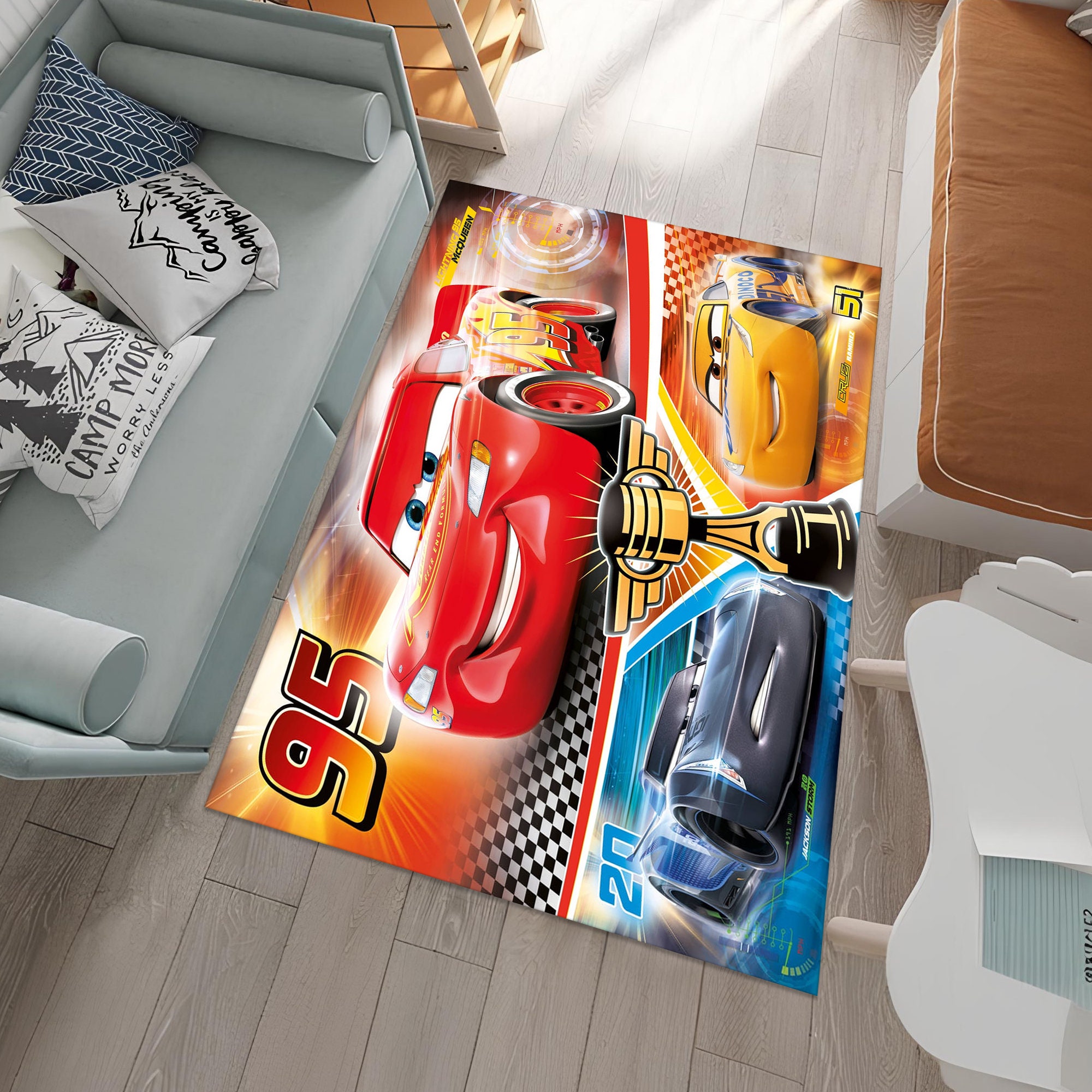 Mcqueen Rug,cars Rug,kids Rug,colorful Rug,custom Rug,nursery Rug ...