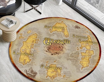 Wizarding World Map, Round Rug, Witchcraft School Rug, Harry Rug, Magic Rug, Map Rug, Wizardry Carpet, Movie Rug, Movie Decor, Area Rugs