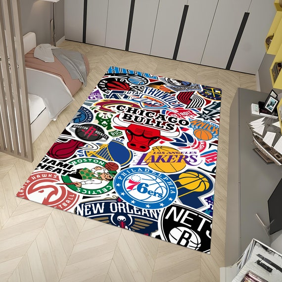 Basketball Rug,Nba Team Rug,Boys Room Rug,Sport Rug,Cool Rugs,Custom Rug,Hypebeast Rug,Area Rug,Personalized Rug,Unique Rug,Gift for Her