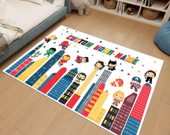 Super Heros Rug,Marvel Rug,Avengers Rug,Nursery Rug,Cute Rug,Personalized Rug,Movie Rug,Gift for Kids,Nursery Decor,Gift for Kids,Area Rug