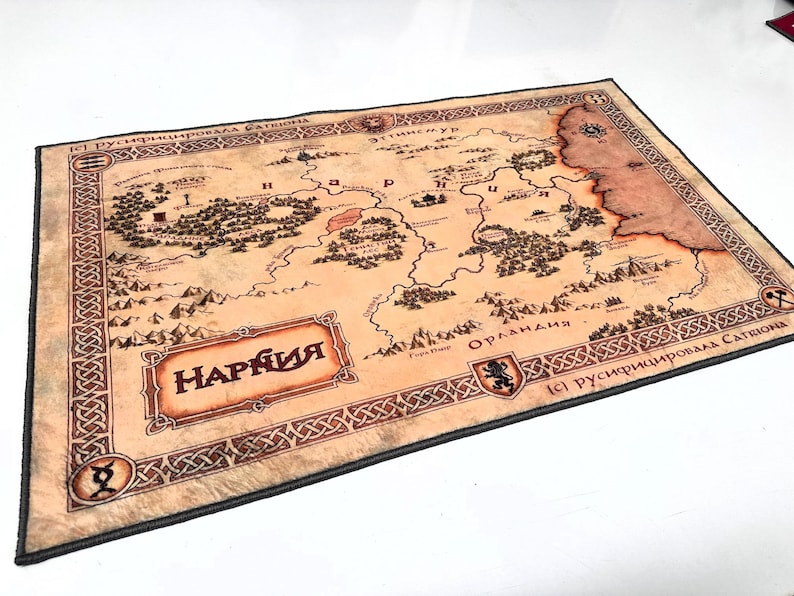 The Chronicles of Narnia, Narnia Map Rug, Fantastic Rug, Map Rug, Narnia Carpet, Movie Rug, Popular Rug, Movie Decor, Area Rugs, Custom Rug image 2