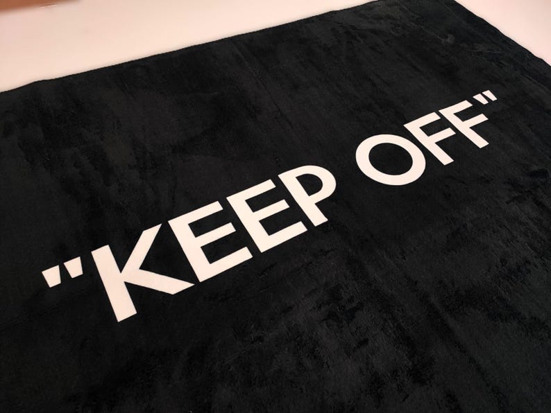 Keep Off,Keep Off Rug,Black Rug,Popular Rug,Unique Rug,Modern Rug,Home Decor,Area Rug,Aesthetic Rug,Rugs for Living Room,Housewarming Gift image 2