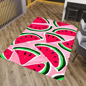Watermelon Rug,Fruit Rug,Rugs for Kitchen,Kitchen Mat,Washable Rug,Kitchen Runner Rug,Modern Rug,Area Rug,Fruit Kitchen Decor,Gifts For Mom