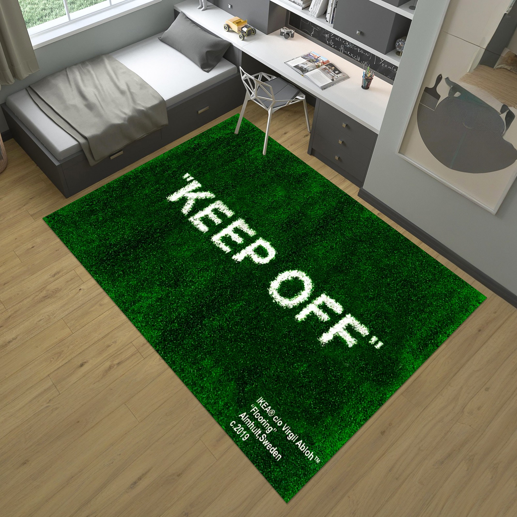 Ikea wet grass rug