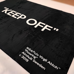 Keep Off,Keep Off Rug,Black Rug,Popular Rug,Unique Rug,Modern Rug,Home Decor,Area Rug,Aesthetic Rug,Rugs for Living Room,Housewarming Gift image 3