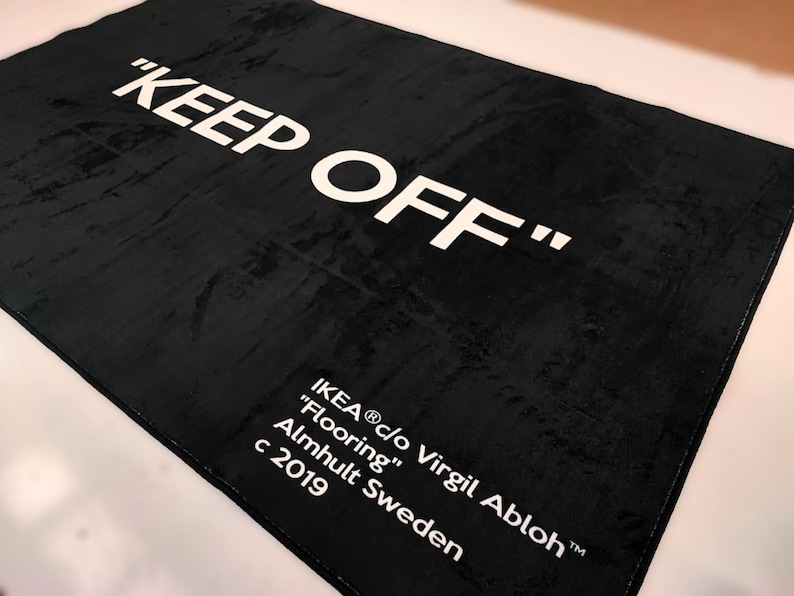 Keep Off,Keep Off Rug,Black Rug,Popular Rug,Unique Rug,Modern Rug,Home Decor,Area Rug,Aesthetic Rug,Rugs for Living Room,Housewarming Gift image 3