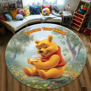 Winnie The Poo Teppich, Runder Teppich, Winnie The Poo, Winnie The Poo, Kinderteppich, Babyzimmerteppich, Benutzerdefinierte Teppich, Filmteppich, Niedlicher Teppich