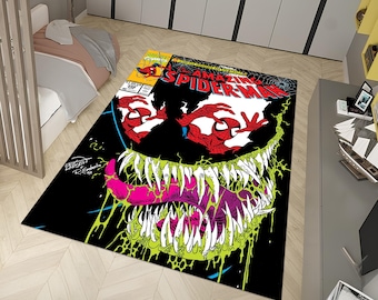 Spiderman Rug,Venom Rug,Themed Rug,Fantastic Rug,Area Rug,Kids Rug,Colorful Rug,Sci-Fi Rug,Marvel Rug,Gift For Him,Unique Rug,Bestseller