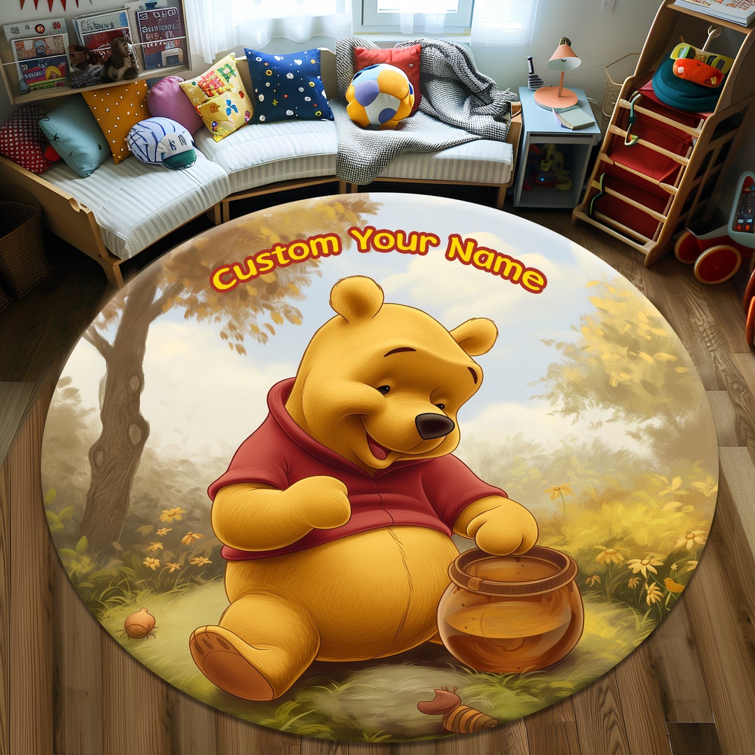 Winnie, Round Rug, Kids Room Rug, Baby Room Rug, Custom Rug, Movie Rug ...