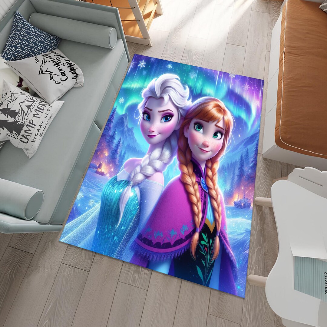 Elsa Round Rug Frozen Rug, Anna Rug, Elsa Rug, Kids Rug,personalized Rug,custom Rug ...
